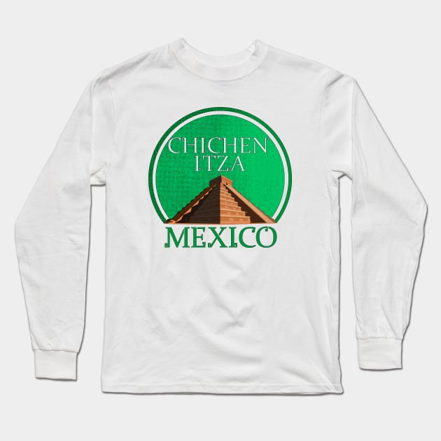 Temple of Kukulcán El Castillo Chichen Itza Mexico Long Sleeve T-Shirt by DiegoCarvalho